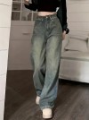 OEM/ODM High Rise Loose Fit Boot Cut Jeans