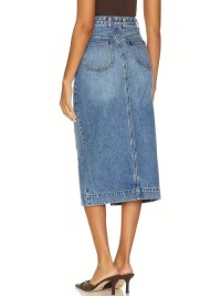 OEM/ODM Classic Front Split Denim Skirts