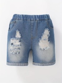 OEM/ODM Kids Summer Denim Ripped Shorts For Girls