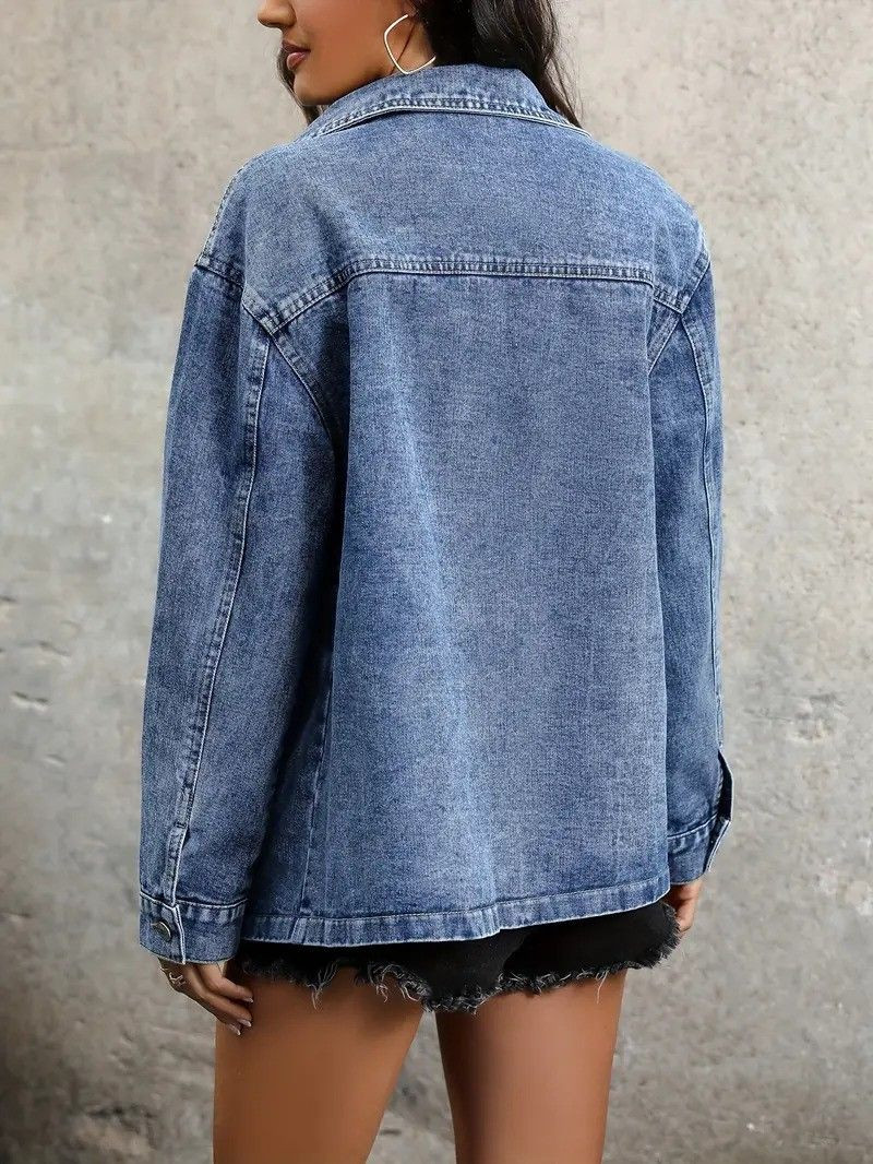 OEM/ ODM Womens Casual Elegant Denim Bomber Jacket